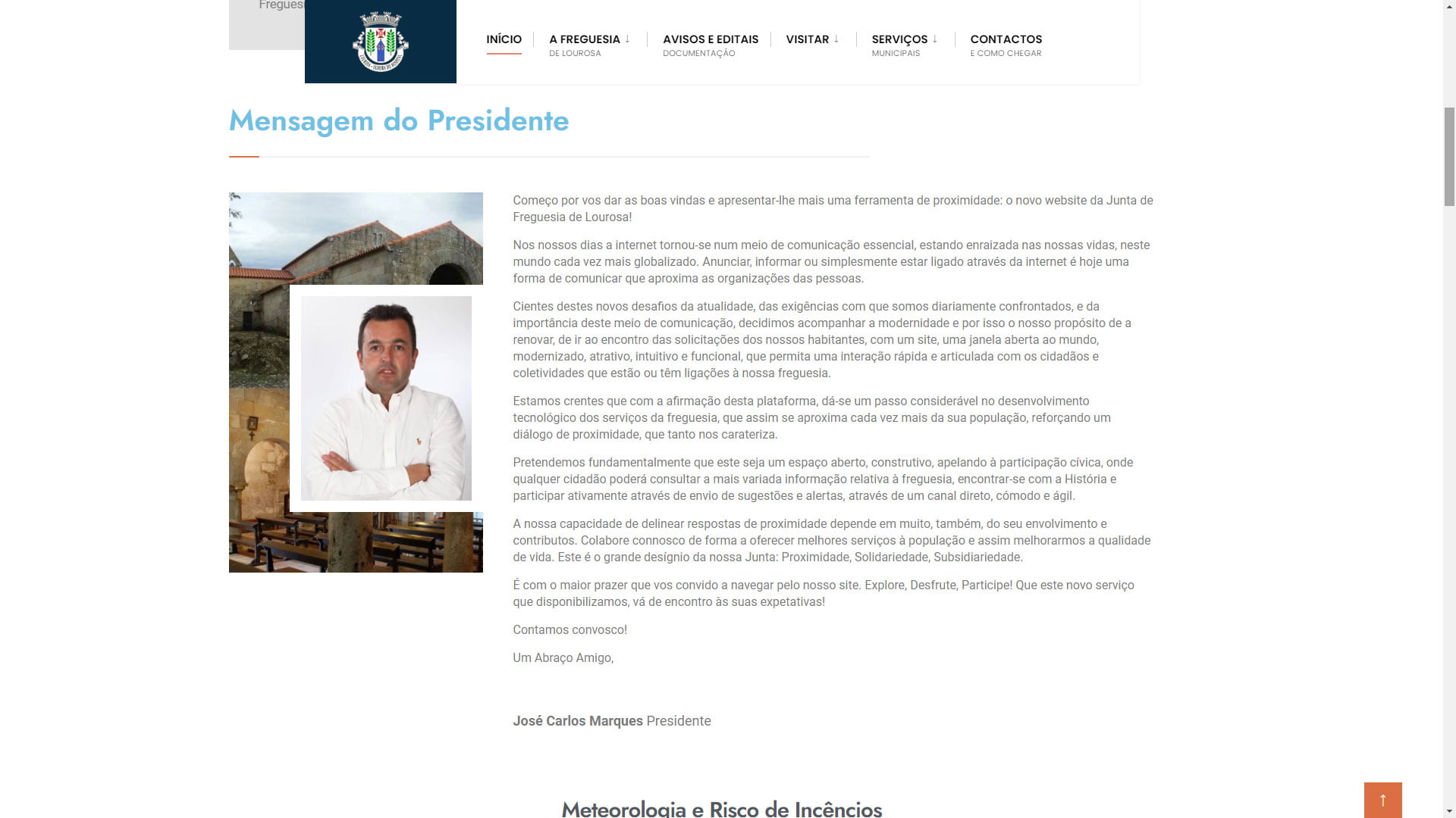 Webdesign Portfolio Junta de Freguesia de Lourosa
